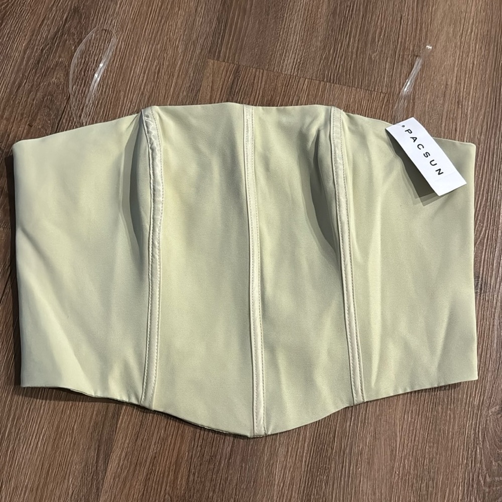 Kendall & Kylie zipper back corset top NWT